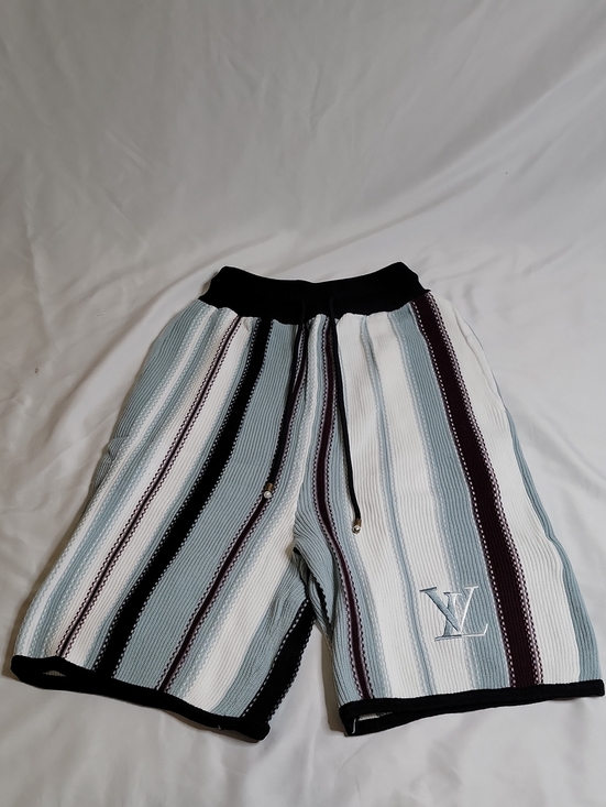 Louis Vuitton Other - Louis Vuitton Striped Knit Athletic Shorts in Light Blue, White and Black